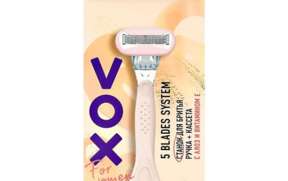 Станок для бритья `VOX` 5 лезвий с 1 сменной кассетой