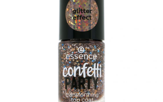 Топовое покрытие для ногтей `ESSENCE` CONFETTI PARTY с глиттер-эффектом