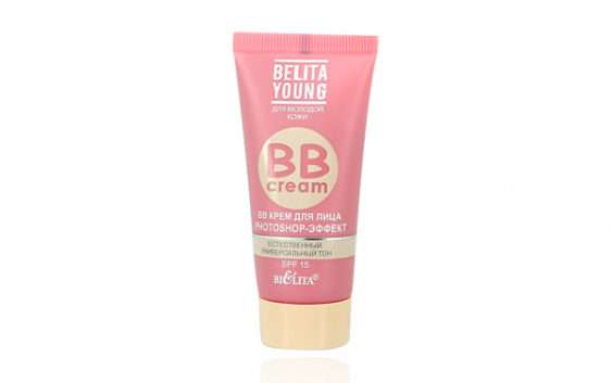 Крем для лица `BIELITA` YOUNG BB CREAM Photoshop-эффект 30 мл