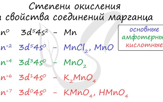 Химические свойства диоксида марганца