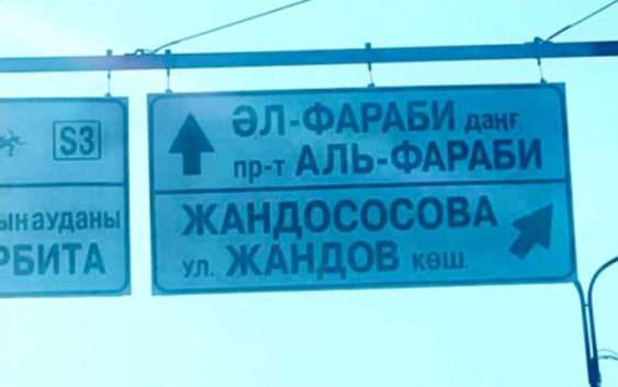 “Жандососова“: новое “название“ улицы рассмешило алматинцев